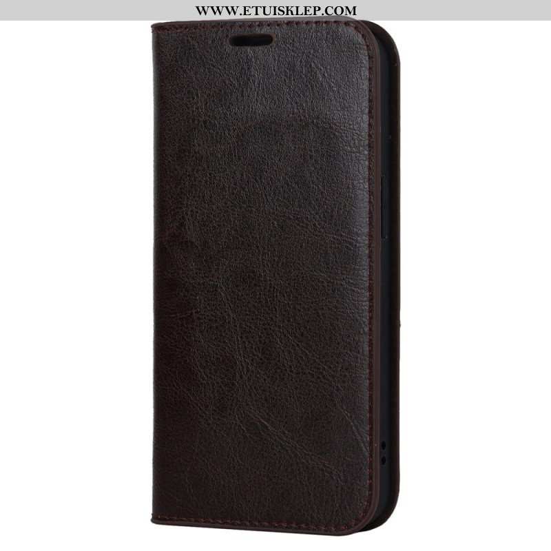 Etui Na Telefon do iPhone 14 Plus Etui Folio Prawdziwa Skóra